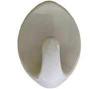Bulk Hardware BH01530 Ganci Autoadesivi Grandi Ovali, 58 x 42 mm, Bianco, Set di 2