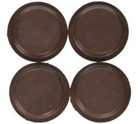 Bulk Hardware BH01560 Coppette Poggiaruote in Gomma Antiscivolo per Pavimenti in Laminato di Legno Duro, Esterno, 54 mm, Marrone, Set di 4