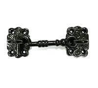Bulk Hardware BH01580 Ganci Ferma-Porta con Occhiello, Nero