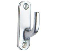 Bulk Hardware BH01638 Ganci per Tendaggi, Finitura Cromo Satinato, 45 mm, Bianco, Set di 2