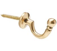 Bulk Hardware BH01643 Ganci Decorativi per Tendaggi con Terminale a Sfera, 40 mm, Bianco, Set di 2
