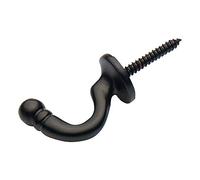 Bulk Hardware BH01646 Ganci Decorativi per Tendaggi con Terminale a Sfera, 40 mm, Nero, Set di 2