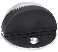 Bulk Hardware BH01656 Arresto Ferma-Porta, Sezione Ovale, Montaggio a Pavimento, Finitura Cromata, 50 mm, Bianco