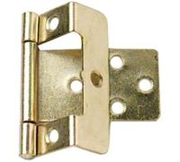 Bulk Hardware BH01752 Cerniera Piegata con Apertura a Filo senza Mortasa, con Piega a 16 Mm, 50 mm, Bianco, Set di 2