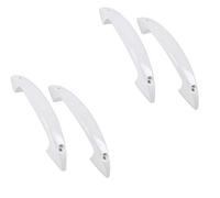 Bulk Hardware BH01767 Maniglia a D in Plastica per Ante di Armadi e Credenze, Montaggio Frontale, 125 mm, Bianco, Set di 4