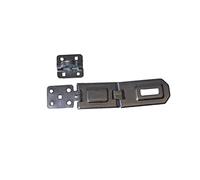 Bulk Hardware BH01781 Chiusura di Sicurezza a Doppia Cerniera a Occhiello e Gancio, 155 mm, Bianco