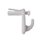 Bulk Hardware BH01843 Gancio in Plastica per Porte Cave e Pareti in Cartongesso con Chiodino a Espansione, Bianco, Set di 2
