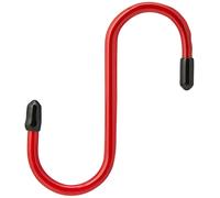 Bulk Hardware BH01913 Gancio a S da Cucina con Rivestimento in Plastica, 100 mm, Rosso, Set di 2