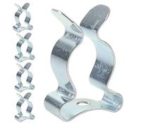 Bulk Hardware BH01980 Clip a Molla Porta Attrezzi in Acciaio Zincato Lucido, 32 mm, Bianco, Set di 5