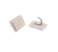 Bulk Hardware BH01995 Gancio Autoadesivo di Supporto Cordino, per Finestre, Bianco, Set di 10