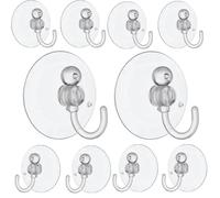 Merriway BH02030 Gancio a Ventosa, Trasparente, 25mm, Set di 10 Pezzi