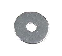 Bulk Hardware BH02061 Rondella Piatta, 50 x 10 mm, Bianco, Set di 10