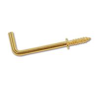 Bulk Hardware BH02237 Ganci a Squadra per Tazze a Vite con Spalla, Finitura Anodizzata Ottone, 38 mm, Bianco, Set di 15