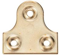 Bulk Hardware BH02266 Placchetta con Fori per Vetro, Finitura Anodizzata Ottone, 32 mm, Bianco, Set di 4