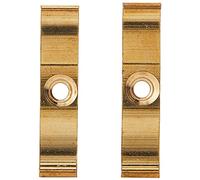 Bulk Hardware BH02317 Fermo a Piastrina Girevole, Ottone Massiccio, 38 mm, Bianco, Set di 2