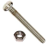 Bulk Hardware BH02512 Bullone con Testa a Taglio a Bordo Stondato, M3, 12 mm, Bianco, Set di 50