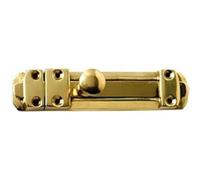 Bulk Hardware BH02590 Chiavistello per Porta, Montaggio di Superficie, Ottone Lucido, 150 mm, Bianco