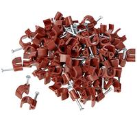 Bulk Hardware BH02713 Cavallotto Serracavo per Cavo Coassiale Rotondo, 6 mm, Marrone, Set di 100