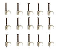Bulk Hardware BH02714 Cavallotto Serracavo per Cavo Coassiale Rotondo, 6 mm, Bianco, Set di 100