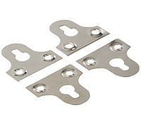Bulk Hardware BH02965 Piastrina con Feritoia per Appendere Quadri, 38 mm, Bianco, Set di 4