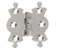 Bulk Hardware BH02995 Cerniere con Motivo a Farfalla per Scatole Porta-Gioielli, 40 mm, Bianco, Set di 2