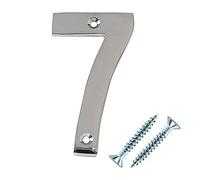 Bulk Hardware BH03006 Carattere Numerico 7, Finitura Cromata Lucida, 50 mm, Bianco