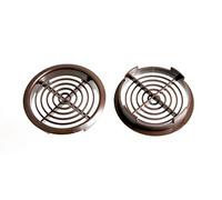 Bulk Hardware BH03138 Griglie per Bocche di Ventilazione Intradosso a Pressione, 70 mm, Marrone, Set di 10
