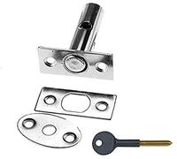 Bulk Hardware BH03299 Perno di Sicurezza per Porte, Finitura Cromata Lucida, con Chiave, 63 mm, Bianco