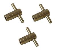 Bulk Hardware BH03437 Chiave per Termosifone a T in Ottone Massiccio, Bianco, Set di 3
