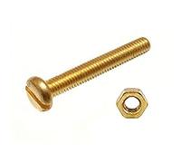 Bulk Hardware BH03537 Bullone in Ottone con Testa a Taglio a Bordo Stondato, M3, 20 mm, Bianco, Set di 10