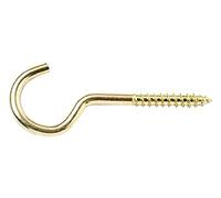 Bulk Hardware BH03577 Gancio a Vite in Acciaio, 80 mm, Bianco, Set di 10