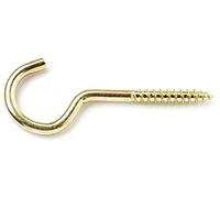 Bulk Hardware BH03578 Gancio a Vite in Acciaio, 100 mm, Bianco, Set di 4