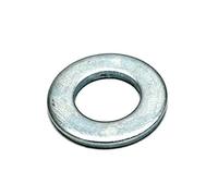 Bulk Hardware BH03683 Rondella Piatta in Acciaio Zincato Lucido, Bianco, Set di 100