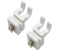 Bulk Hardware BH03866 Elementi Finecorsa per Binario Porta-Tende Swish Solo Glide, Bianco, Set di 2