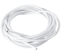 Bulk Hardware BH03876 Cordino per Tendaggi, Rivestimento in Plastica, con 2 Ganci e Occhielli, 300 mm, Bianco