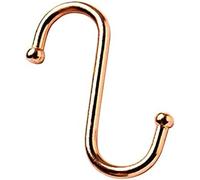 Bulk Hardware BH03899 Gancio a S Multiuso per Binario da Cucina, con Terminale a Sfera, Rivestito in Rame, 75 mm, Bianco, Set di 12