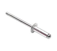 Bulk Hardware BH04091 Rivetto a Strappo in Acciaio, 4 x 10 mm, Bianco, Set di 100