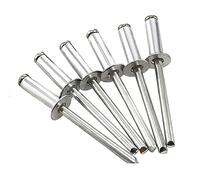 Bulk Hardware BH04094 Rivetto a Strappo in Lega di Alluminio con Flangia, 4 x 17 mm, Bianco, Set di 50