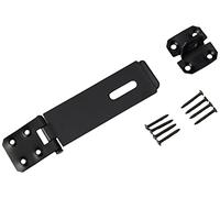 Bulk Hardware BH04257 Chiusura di Sicurezza a Occhiello e Gancio, 115 mm, Nero