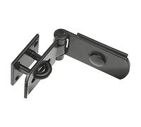 Bulk Hardware BH04492 Chiusura di Sicurezza Rinforzata a Occhiello e Gancio con Patta di Chiusura Ribaltabile, 250 mm, Nero