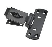 Bulk Hardware BH04493 Chiusura di Sicurezza Verticale Rinforzata a Occhiello e Gancio, 150 mm, Nero