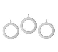 Bulk Hardware BH04510 Anelli in Plastica con Occhiello Fisso per Aste Tendaggi, Bianco, Set di 24