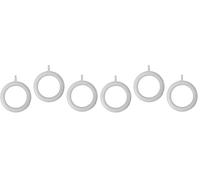 Bulk Hardware BH04510 Anelli in Plastica con Occhiello Fisso per Aste Tendaggi, Bianco, Set di 48