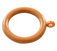 Bulk Hardware BH04512 Anelli in Plastica con Occhiello Fisso per Aste Tendaggi, Marrone Chiaro, Set di 24