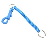 Bulk Hardware BH04891 Spiral portachiavi blu in plastica, set da 2 pezzi