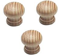 Bulk Hardware BH05185 maniglia della porta forato in faggio legno 50 mm, set di 4 pezzi