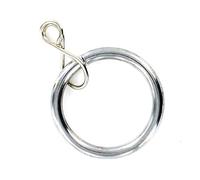 Bulk Hardware BH05393 tendaggi tenda canna anello Loose Eye dimensione interna in metallo cromato, 25 mm, set di 24 pezzi