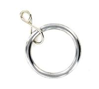 Bulk Hardware BH05394 tendaggi tenda canna anello Loose Eye dimensione interna in metallo cromato, 35 mm, set di 24 pezzi