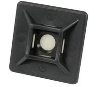 Bulk Hardware BH05760 autoadesivo cable Tie mounts, 19 mm (3/10,2 cm), quadrato, nero, confezione da 100, bianco, BH05760