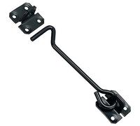 Bulk Hardware BH05797 Gancio Fermaporta in Tondino, Nero, Set di 2 Pezzi